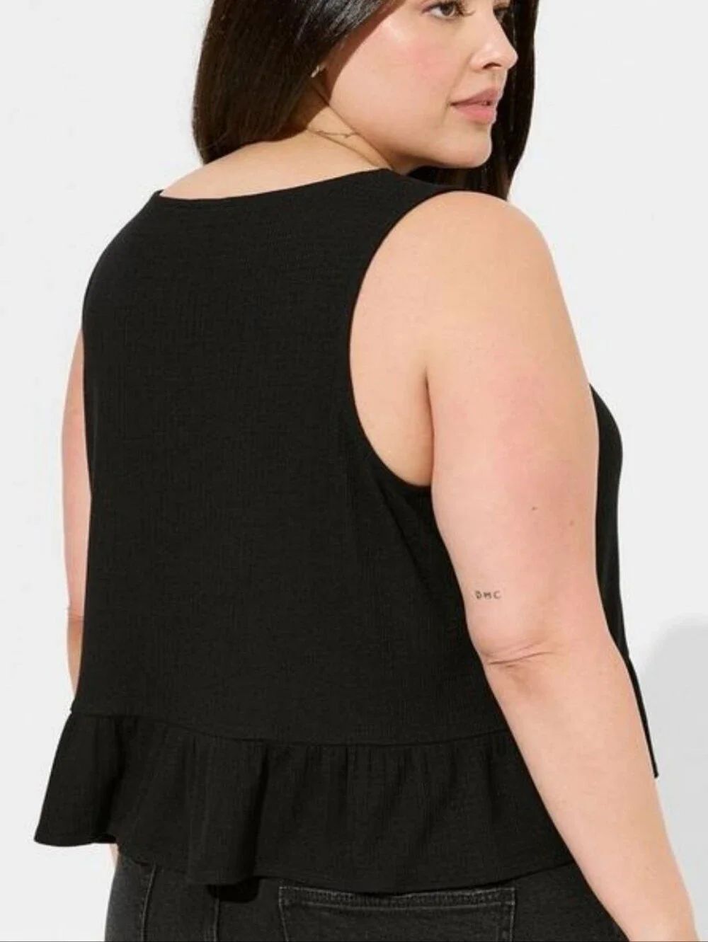 Torrid Black Sleeveless Peplum Top -New - Picture 2 of 4